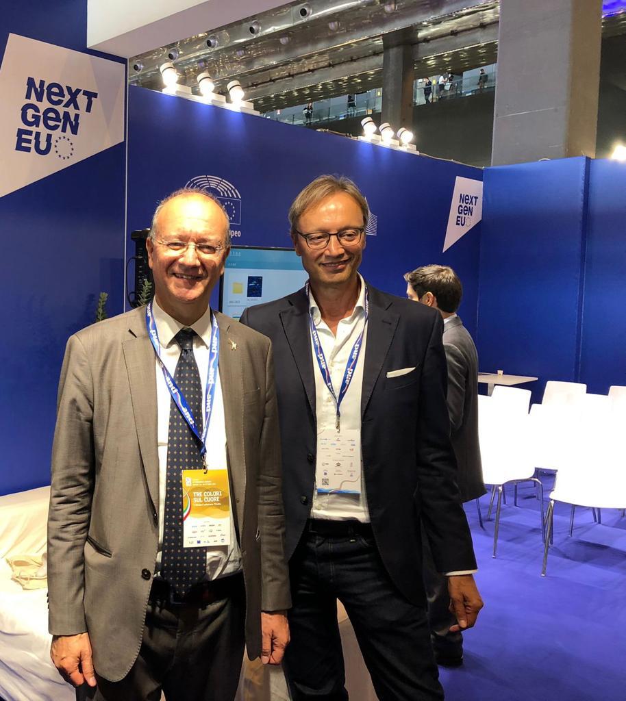 Da sx. Giuseppe Valditara - Ministro dell'Istruzione e del Merito e Fabrizio Spada Capo relazioni istituzionali Parlamento europeo