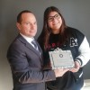 Il presidente Mario Ciampaglia con la madrina Alessia Paduano Motobarca IMMACOLATA