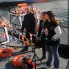 Il presidente Mario Ciampaglia con la madrina Alessia Paduano Motobarca IMMACOLATA