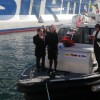 Il presidente Mario Ciampaglia con la madrina  Simona Mattei  Motobarca MARECHIARO