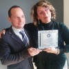 Il presidente Mario Ciampaglia con la madrina  Simona Mattei  Motobarca MARECHIARO